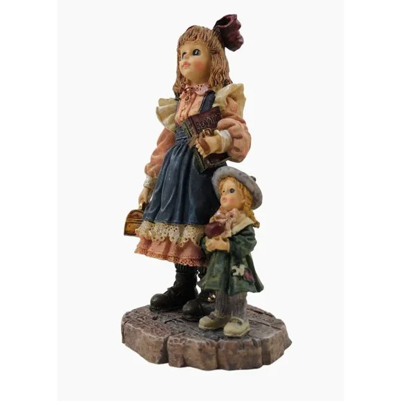 Vintage The Dollstone Collection Yesterdays Child Figurine First Day Of School - Picture 8 of 10
